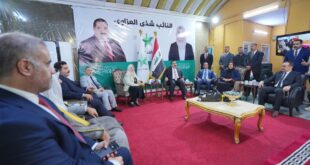 رئيس تحالف العزم المهندس “مثنّى السامرائي”، النائبة “شذى العزاوي” عضو التحالف، في منطقة زيونة ببغداد